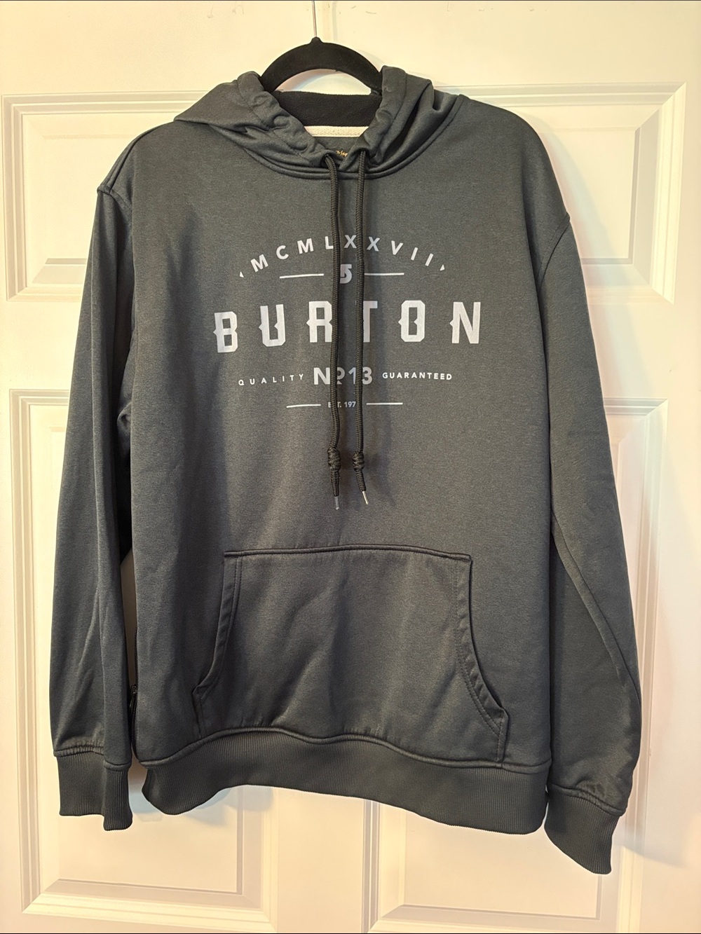 Burton Dark Gray Pullover Hoodie with Front Pocket
